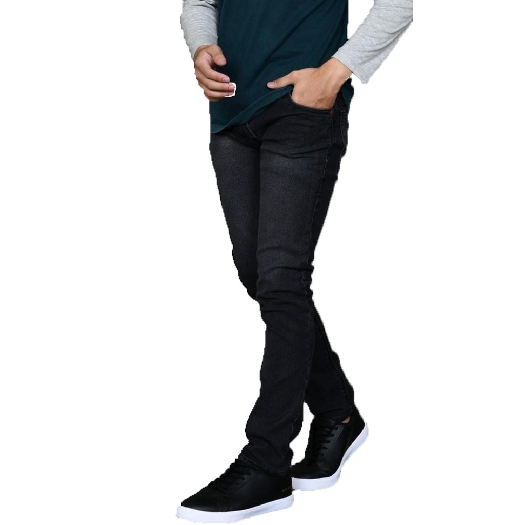 Celana Jeans Pria Slimfit Stretch Black Jazz