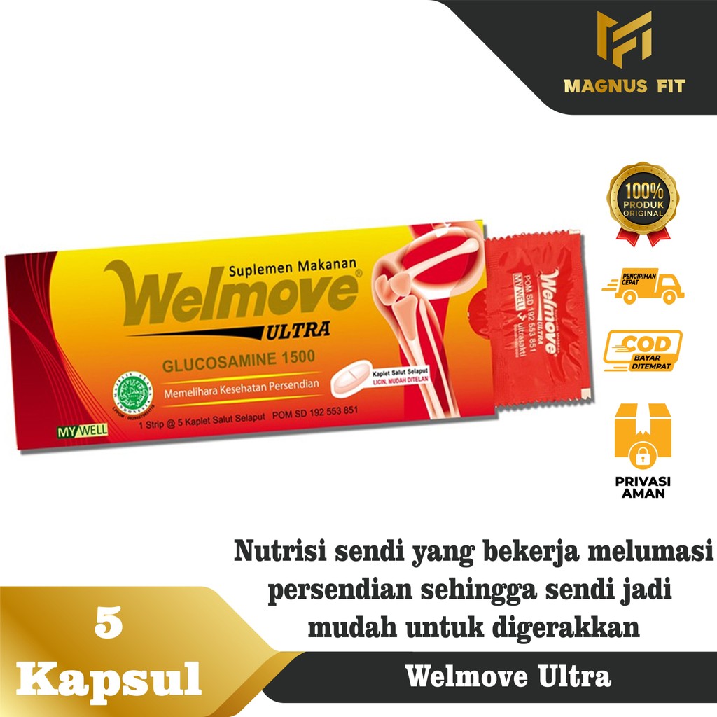 Welmove ULTRA- Obat untuk Menjaga Kesehatan Sendi dengan Glucosamine 1500mg