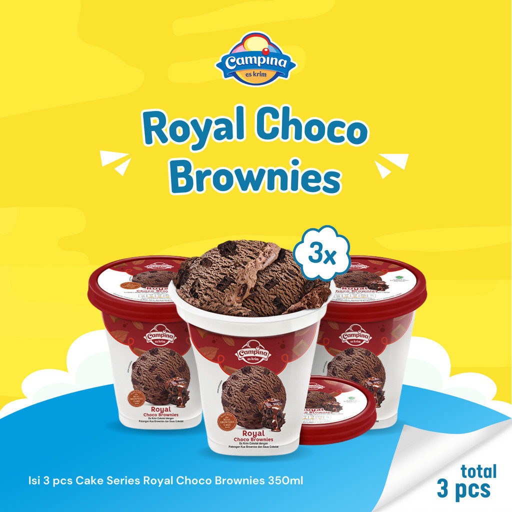 

Campina Cake Series Royal Choco Brownies 350ml - Es Krim