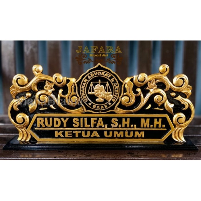 

Papan Nama Kayu Ukiran Custome/Papan Nama Meja Jabatan MB3212
