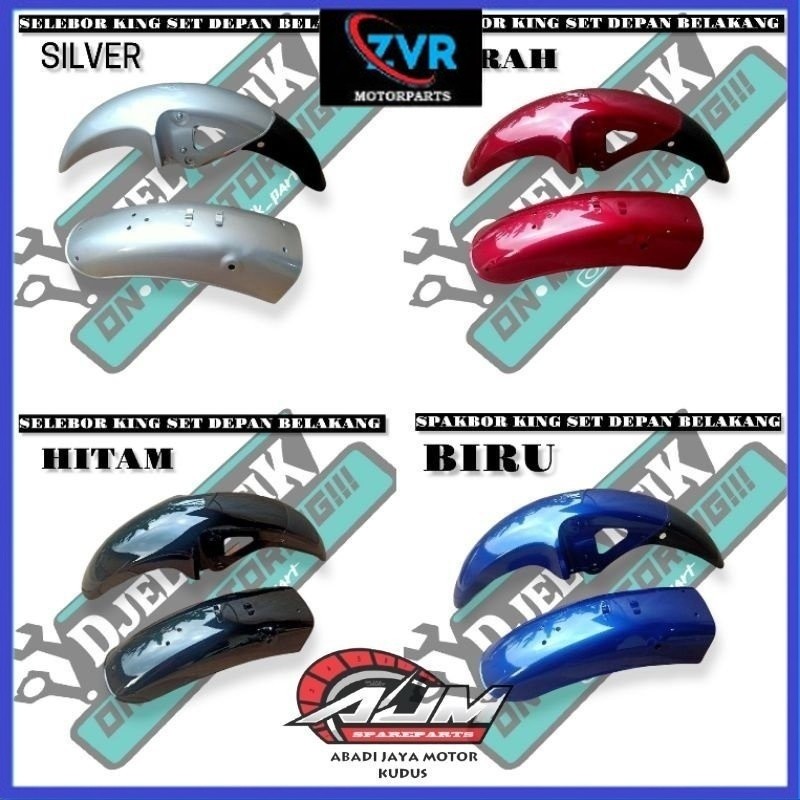 ZVR - SLEBOR SPAKBOR SELEBOR YAMAHA RX KING WARNA SET DEPAN BELAKANG BESI SLEBOR KING HITAM MERAH SI