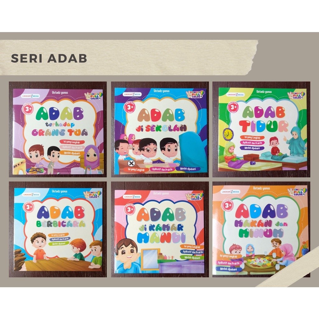 

Buku Cerita Anak Seri Adab Bergambar Bilingual Full Color Untuk Usia 3 Tahun - Lingkar Media