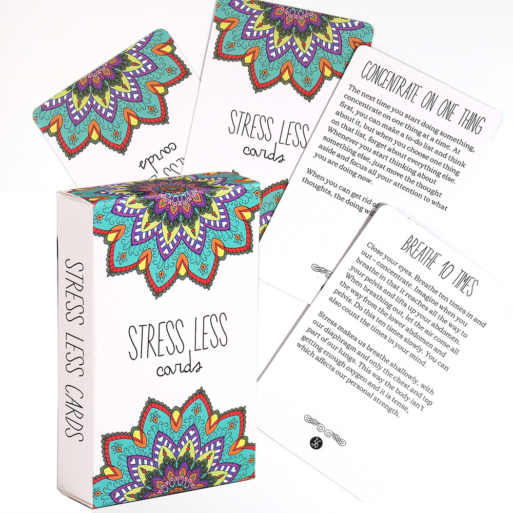 

Stress Less Cards 50 Mindfulness Meditation Exercises Helps Relieve Stress And Anxiety The Original Deck Card
