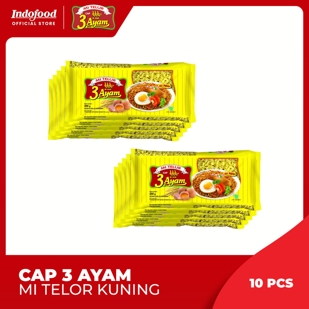 

10 Pcs - Cap 3 Ayam Mie Telor Kuning