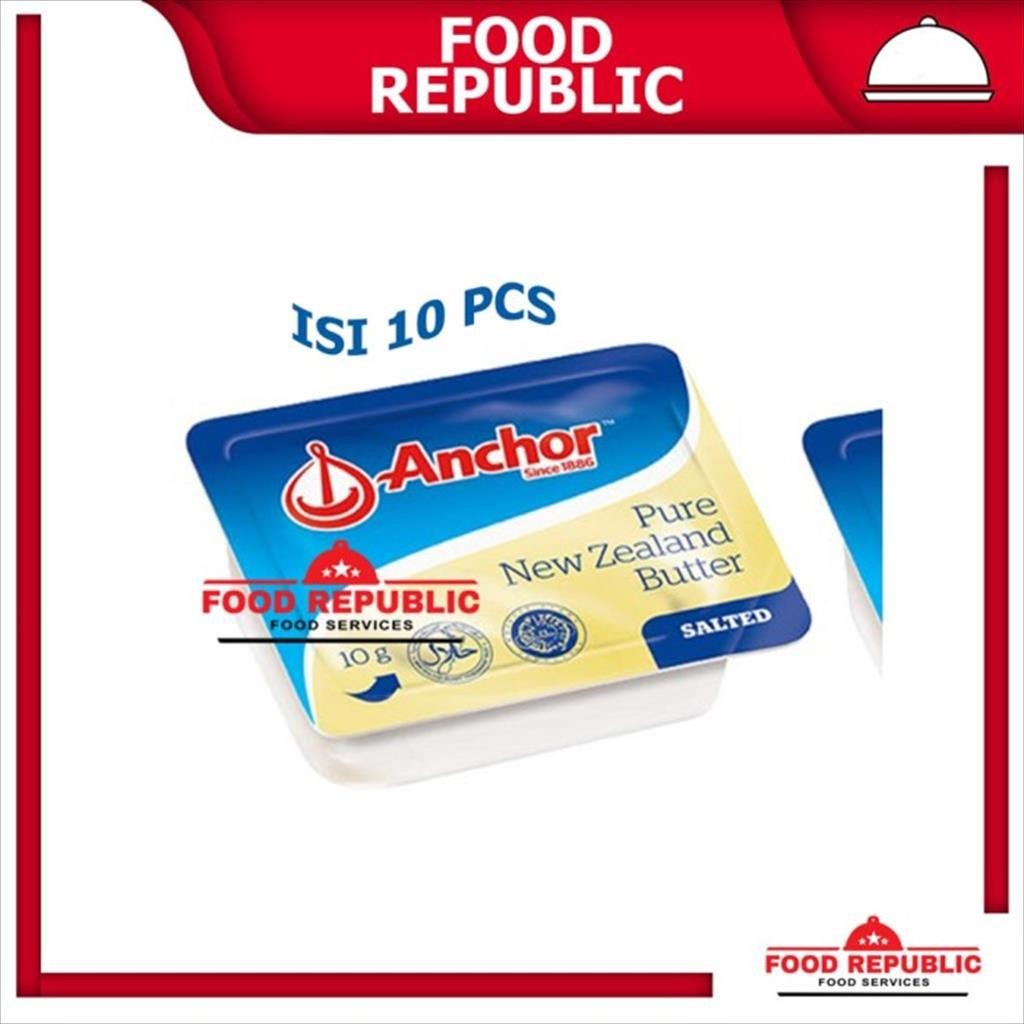 

ANCHOR SALTED BUTTER PORTION 7 GR x 10 PCS MINIDISH NEW ZEALAND MPASI