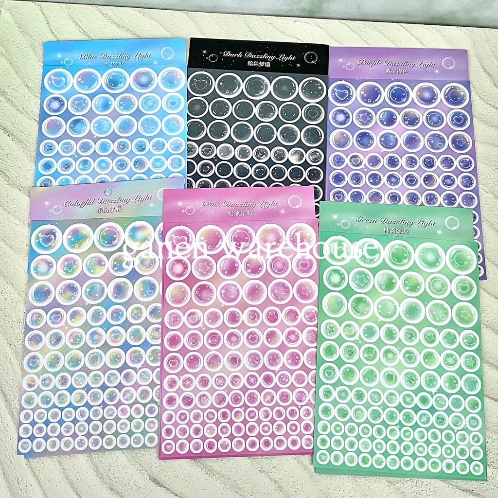 

[GW] Sticker Bubble 1 Lembar Dekorasi Stiker Warna Warni