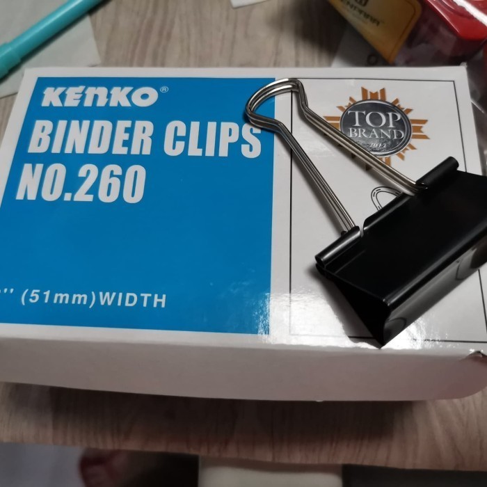 

Binder Clips Kenko no 260 (pak isi 12) 2 inch