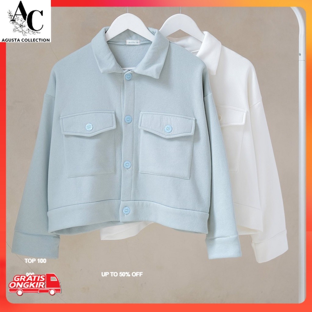 Outer Cardigan Korea / Jaket Wanita Olin Button Gaya Casual Korea