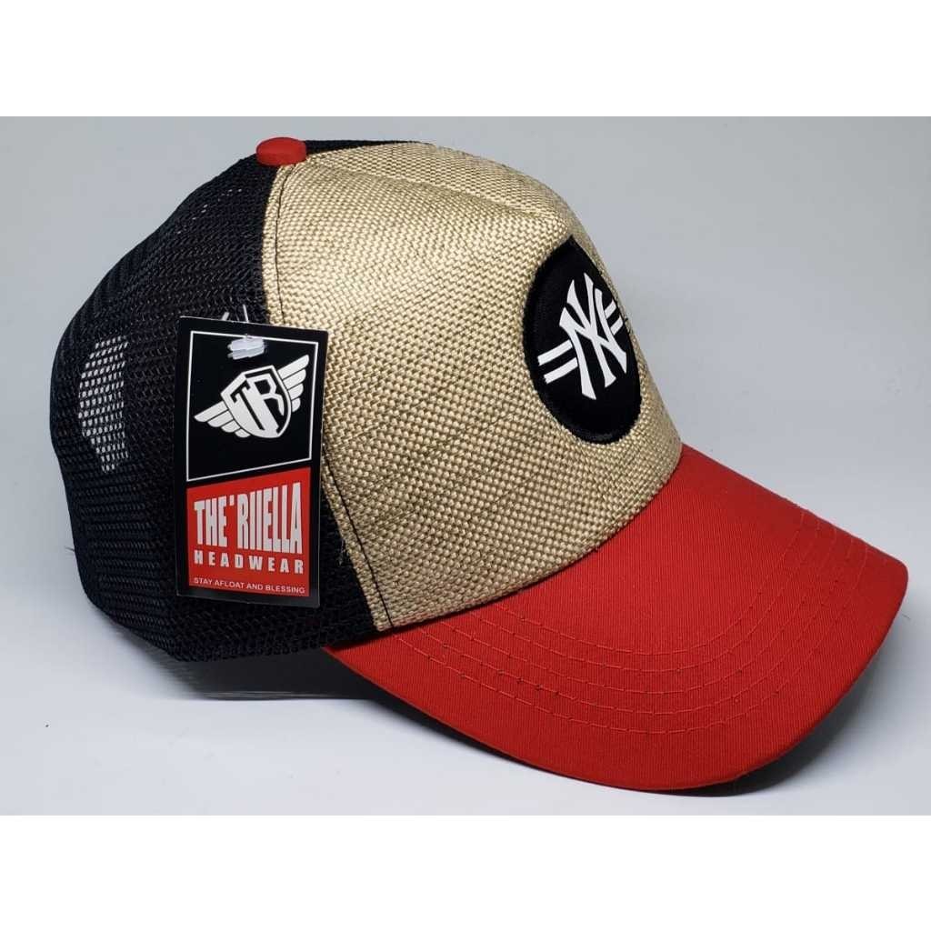 Topi trucker jaring kombinasi/topi keren
