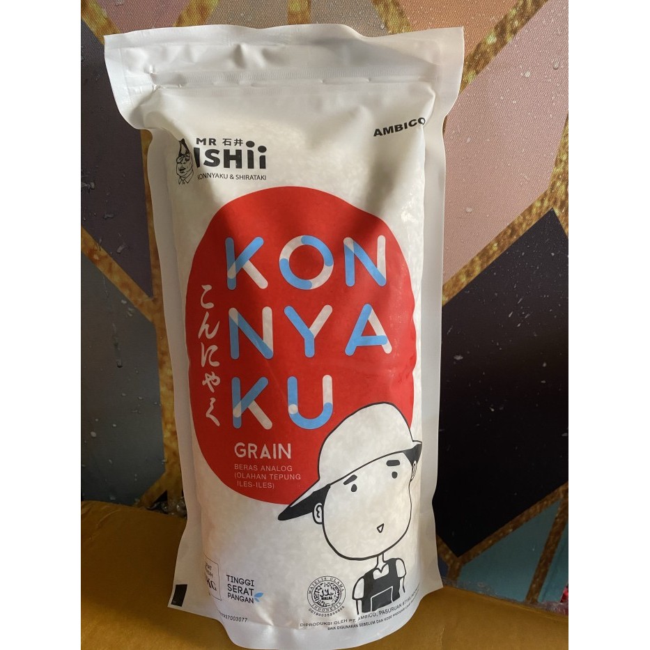 

beras shirataki 1kg/konyaku rice 1kg unk diet keto,debm,diabet