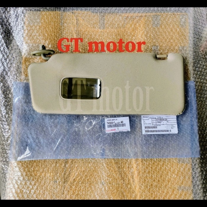 Sunvisor Sun Visor Kiri Fortuner 2006-2008 Cream Bahan Bludru Ada Kaca CEK OT SEKARANG