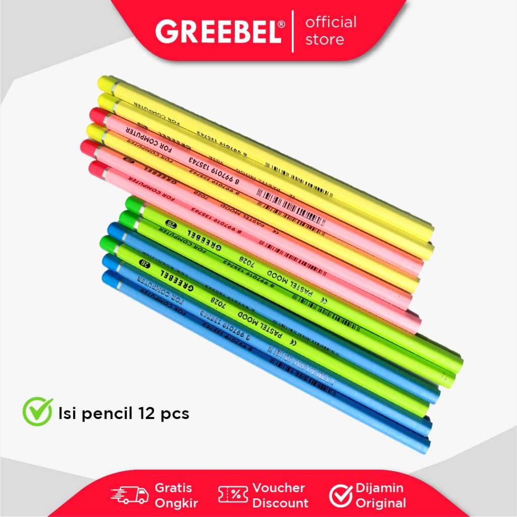 

Pensil kayu 2B GREEBEL 7028 PASTEL MOOD