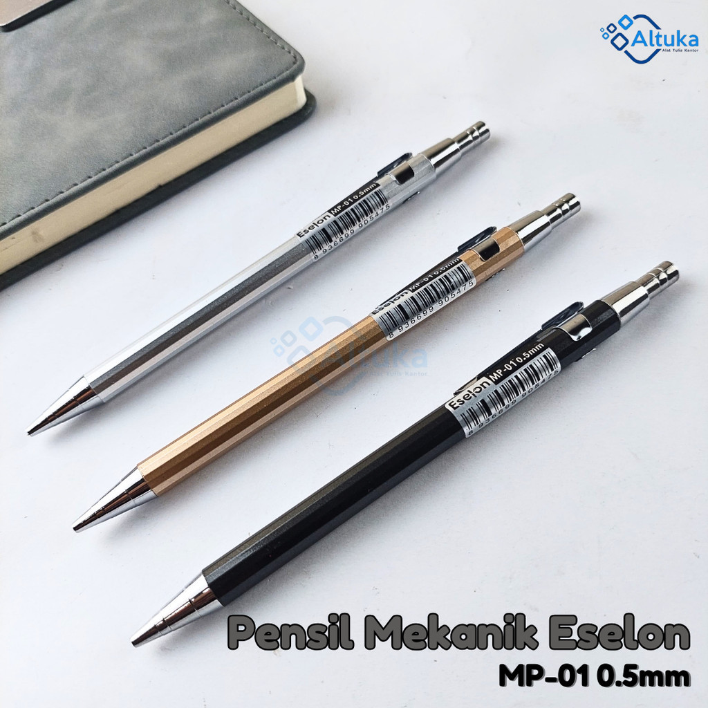 

(1 Pcs) Pensil Cetek Merk Eselon / Pensil Mekanik Besi / Mechanical Pencil Eselon MP-01 0.5mm