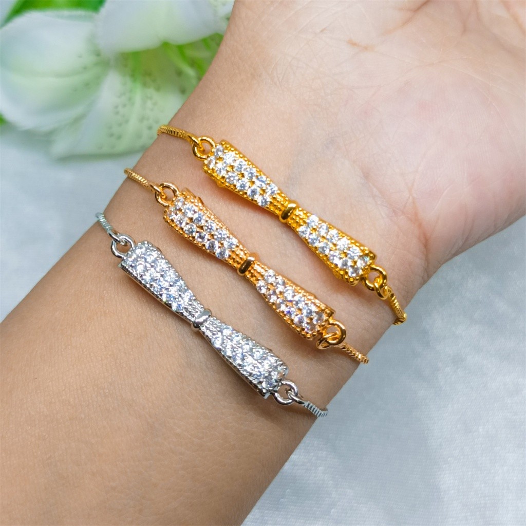 Grosir Gelang Kendari Bangle Zirkon Bracelet Lapis Emas 24K Gold Serut Xuping Anti Karat Tidak Mudah