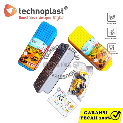 TECHNOPLAST Techno Fun Creative Blocks Set With Case Tempat Serbaguna