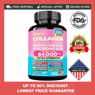 Zoyava Collagen 14-in-1 / 64,000MCG Capsules with Biotin Anti Aging Collagen Soft Gel Capsule Suppor