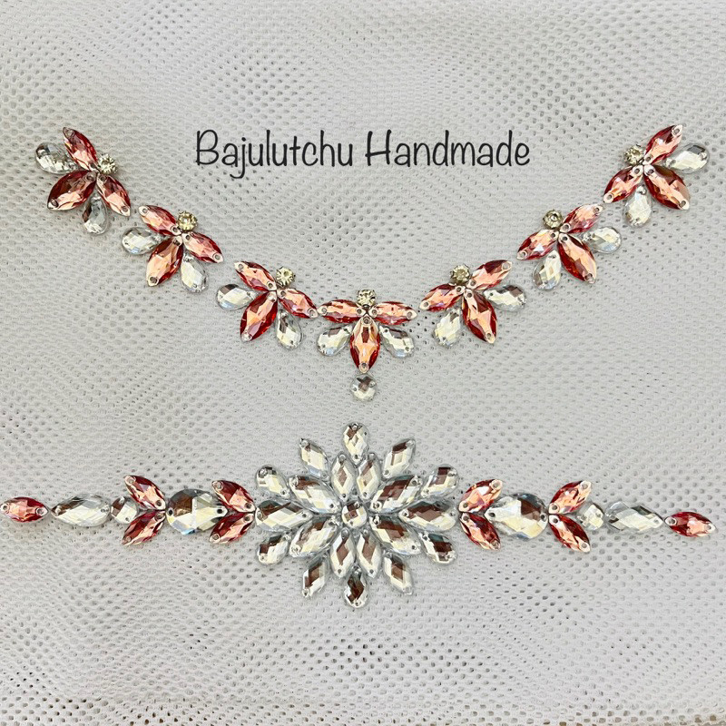 PB - Payet leher payet pinggang set dusty pink