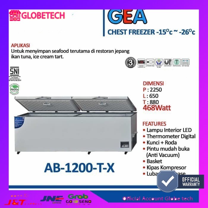 FREEZER BOX GEA AB 1200 FREEZER BOX BOX 1200 L LEMARI PEMBEKU 1200 LITER BY GEA Free ongkir bandar l