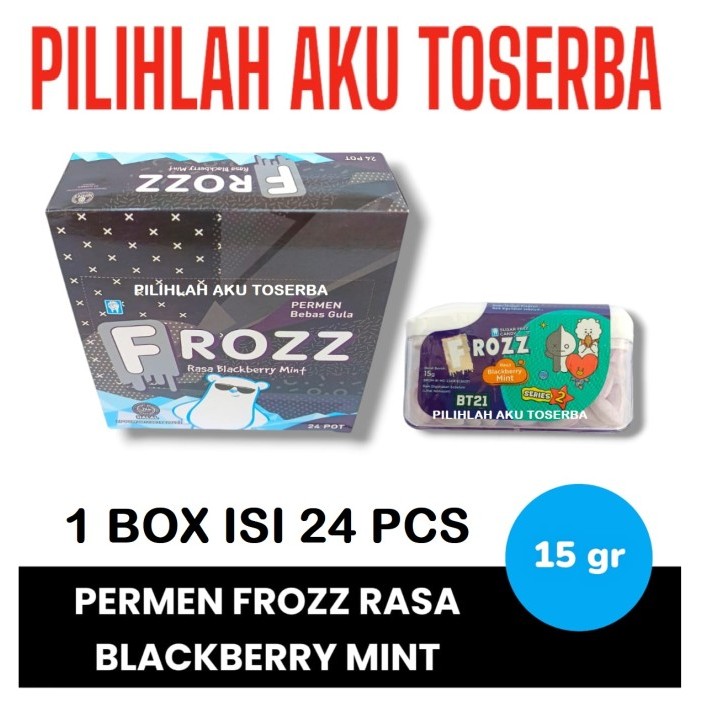 

FROZZ BLACKBERRY MINT Permen Mint Bebas Gula - ( HARGA 1 BOX isi 24 )