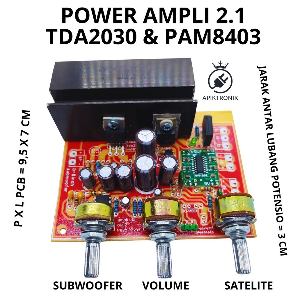 KIT POWER AMPLIFIER SUBWOOFER 2.1 COCOK UNTUK SPEAKER KOMPUTER DAN MINIATUR SOUND