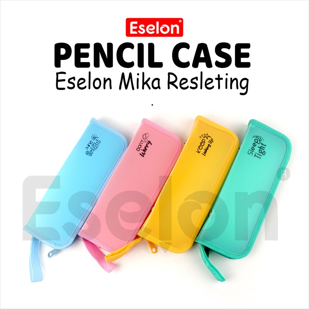 

Kotak Pensil Zipper Eselon Mix Warna / Tempat Pensil Mika Resleting