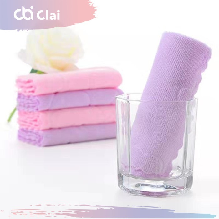 CLAI Kain Lap Tangan Handuk Muka Kecil Tipis Ringan 30 x 30 CM 30x30CM Microfiber pembersih Mobil Mo
