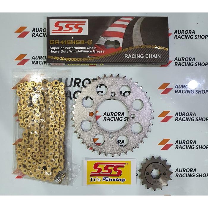 Gear Set SSS 415 Jupiter Z1 / Vega ZR / Jupiter Z New & Rantai SSS 415 HSBT - 14, 37