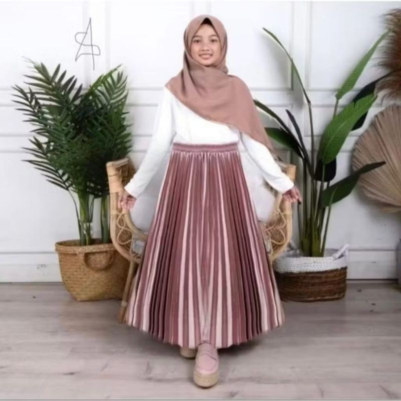 ROK BLUDRU ANAK 5-13 TAHUN/ROK PLISKET BLUDRU /ROK ANAK TANGGUNG/ROK PLISKET REMAJACO