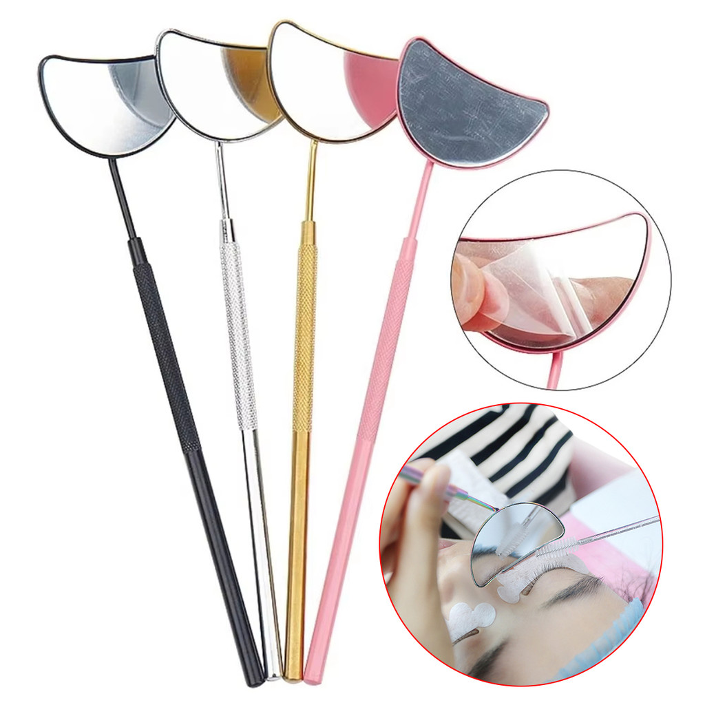 "Kaca eyelash Cermin Eyelash Extension Kaca Tanam Bulumata Palsu Check Gigi Stainless Alat Koreksi B