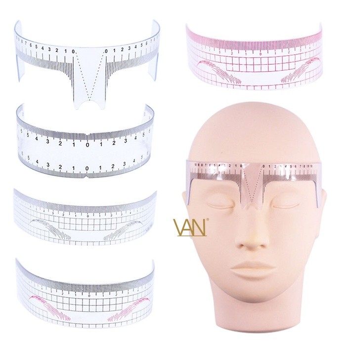 Penggaris Plastik Alis / Pengukur Sulam Alis / PENGGARIS ALIS EYEBROW RULER