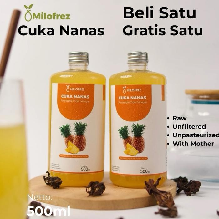 

Beli satu gratis satu Milofrez Cuka Nanas