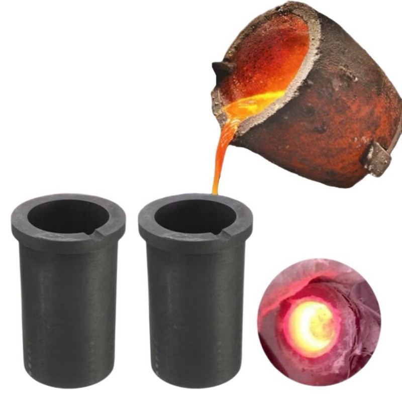 Crucible Lanjutan High-Purity Melting Graphite Crucible 1Kg/2Kg Untuk Peleburan Logam Emas & Perak