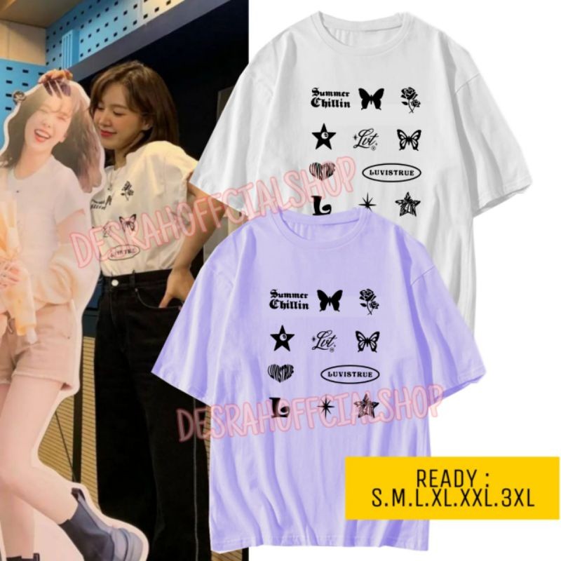 KAOS Korean Wendy red Velvet Summer CHILLIN FULL logo kupu