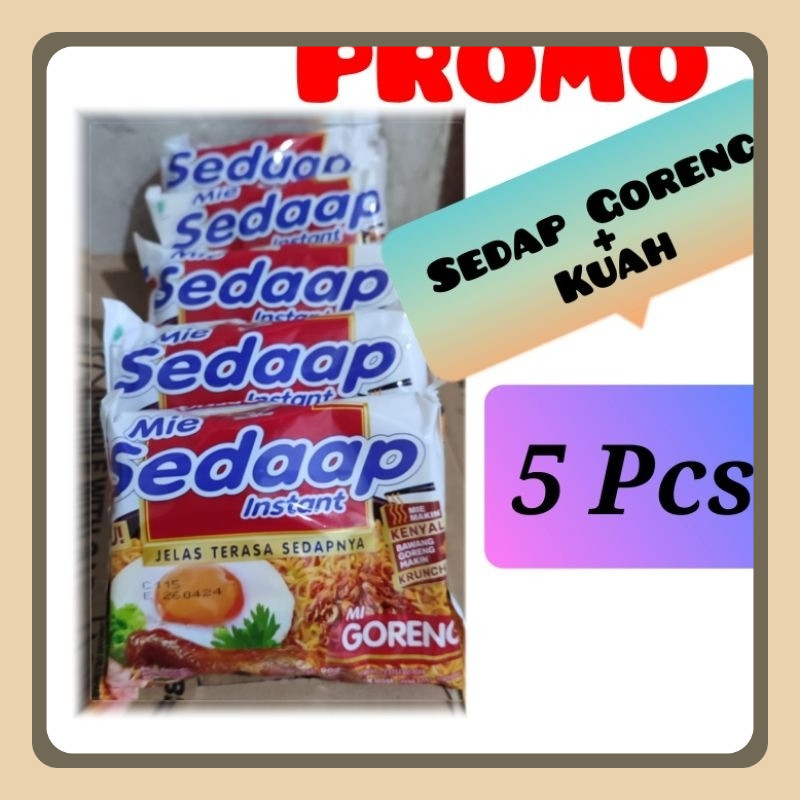 

(PAKET ISI 5) MIE SEDAP GORENG ORIGINAL + KUAH