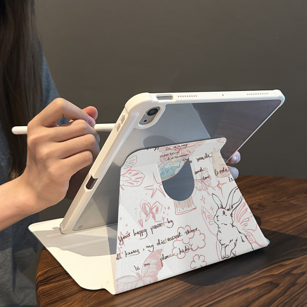 Cocok untuk ipad gen 10 tablet case pelindung lucu ipad air 5 rotasi ipad pro 11 inci 360° 10.9 inci