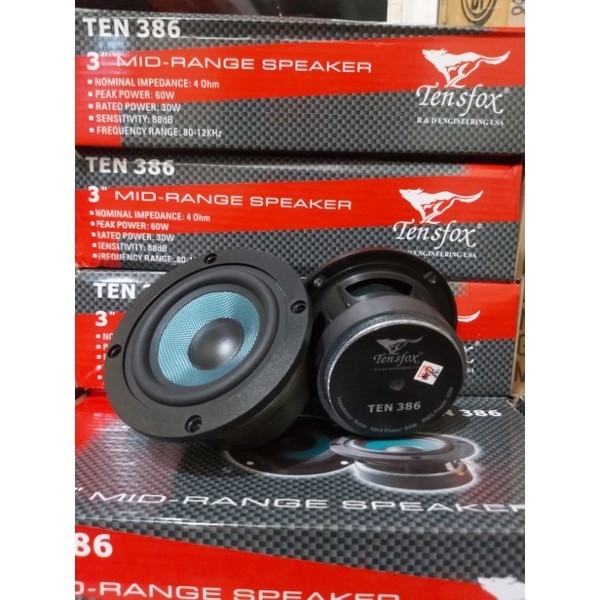 Tensfox TEN 386 USA Midrange Mid-Range Speaker 3 Inch