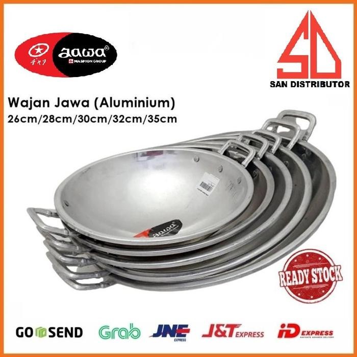 wajan JAWA MASPION kuali penggorengan alumunium (26cm, 28cm , 30cm , - Wajan 28 cm