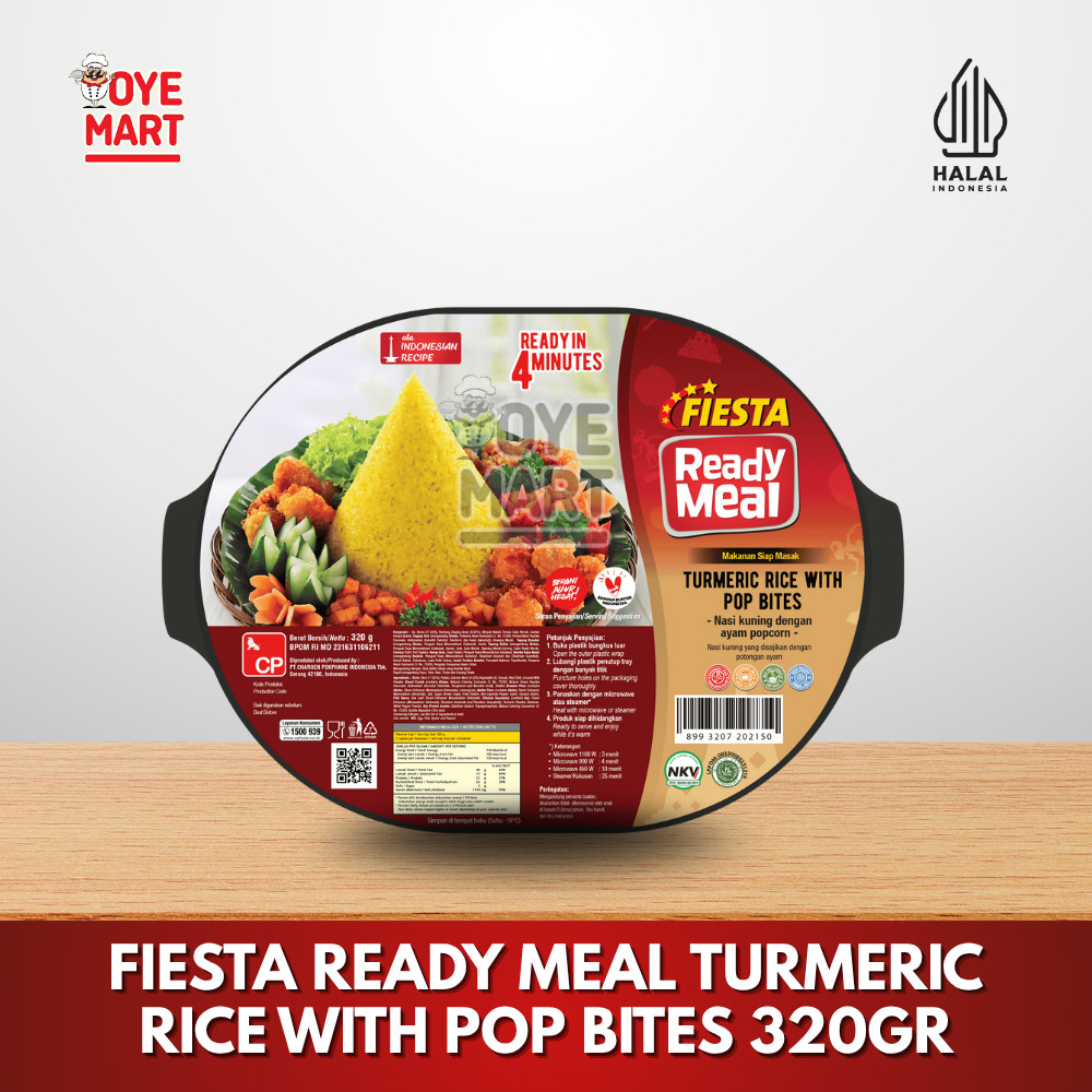 

FIESTA READY MEAL TURMERIC RICE WITH POP BITES 320GR / MAKANAN INSTAN