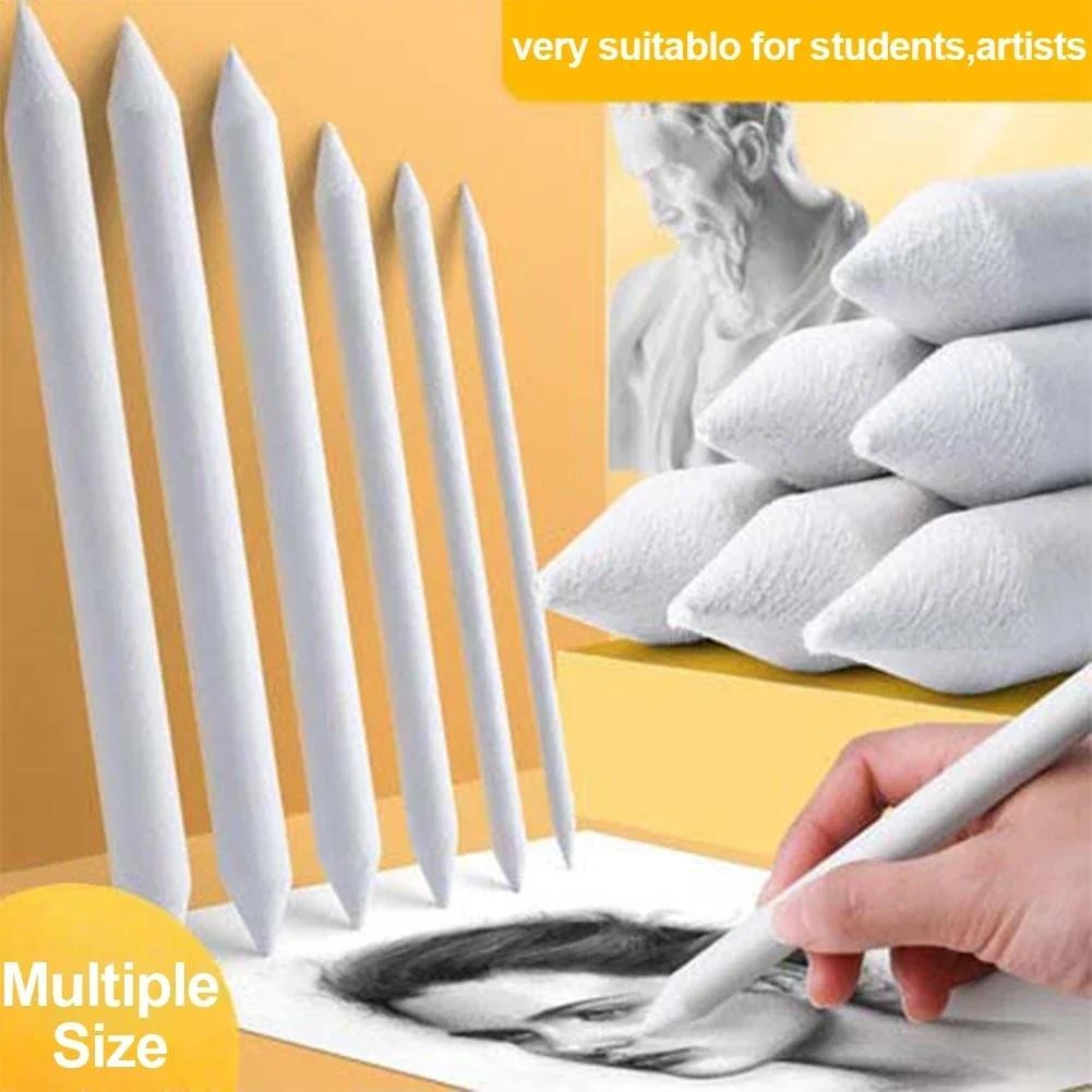 

8/6Pcs Blending Smudge Stump Stick Tortillon Sketch Art White Drawing Charcoal Sketcking Tool Rice Paper Pen artist Supplies