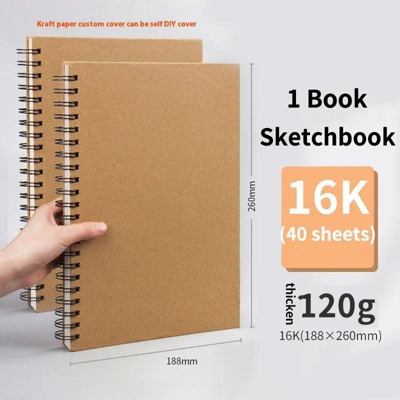 

A3/A4//A5/8k/16k Sket books for Drawing Sket ing Paper Pad Inner Blank Drawing Graffiti Art Supplies 120g 160g Spiral Notebook