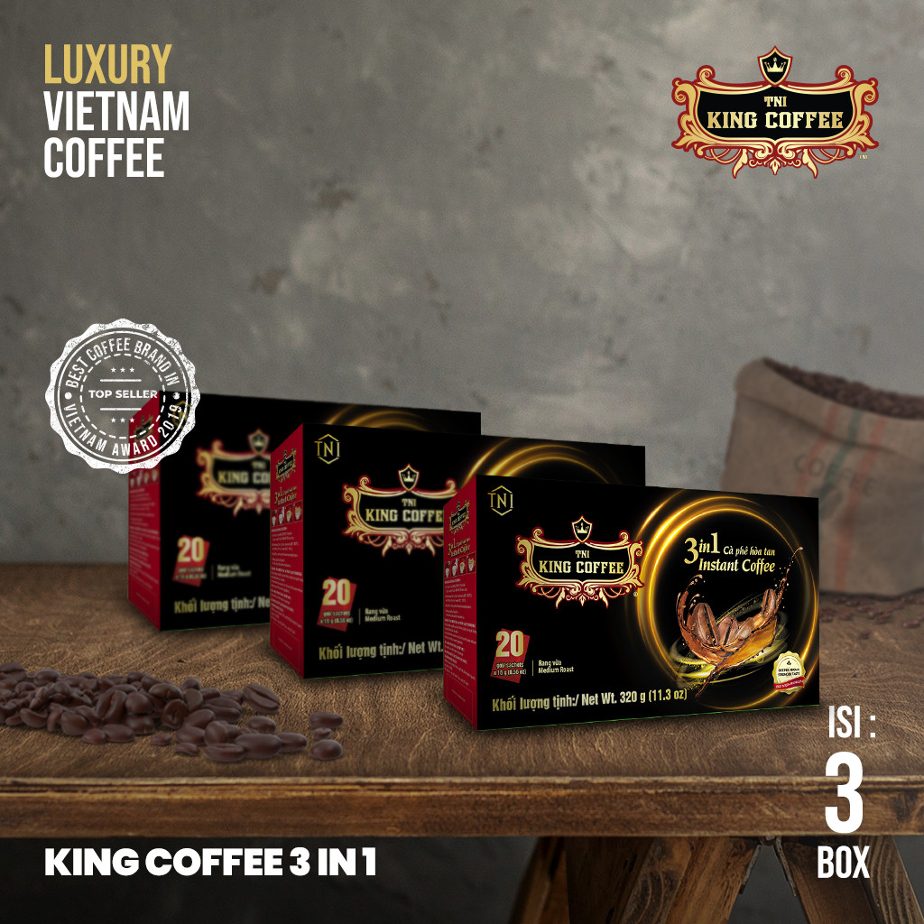 

JAMIN MURAH !!!Kopi Instan Import Vietnam Trung Nguyen King Coffee- 3 in 1 20 sachet(BISA LANGSUNG ORDER)