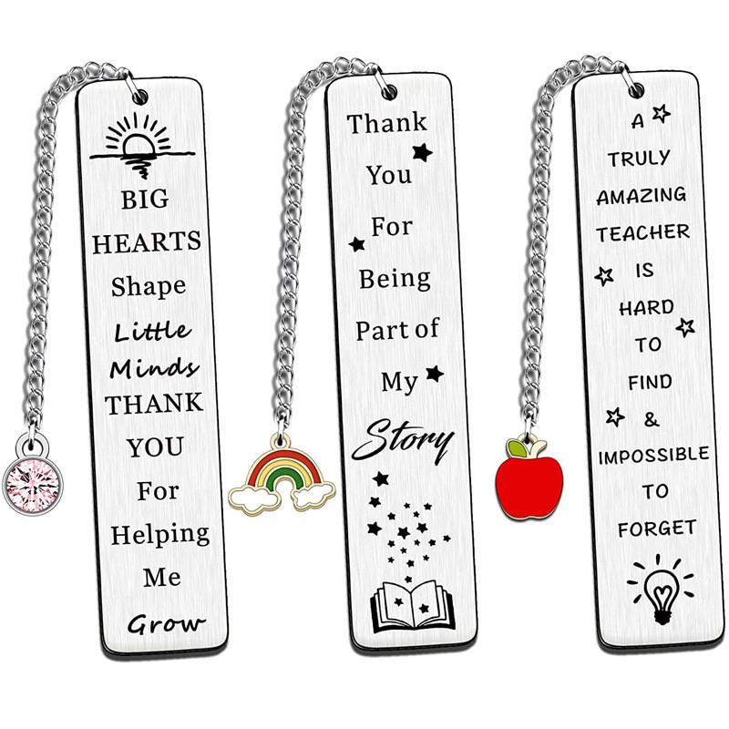 

Stainless Steel Bookmark Graduation Season Gift Laser Engraving Thank You Teacher's Day Commemorative Gifts Christmas Metal