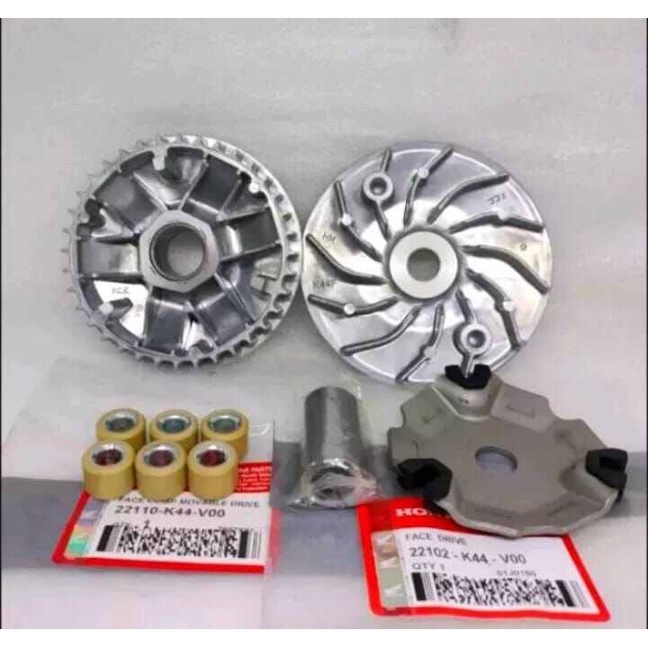 PAKET RUMAH ROLLER 1 SET + KIPAS ROLLER ASSY HONDA BEAT FI , BEAT ESP , BEAT POP FI ESP , BEAT STREE