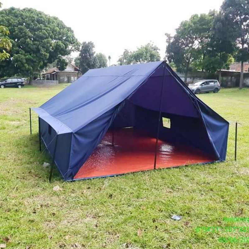Tenda Pramuka+Alas Tenda Saja.Tanpa Tiang Tali dan Pasaknya  3x4 meter muat 12sd15 anak