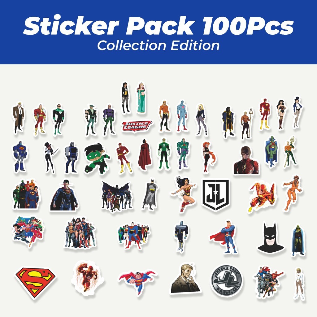 

Hot Sticker Kartun Justice League Sticker Lucu Anti Air Stikers Berperekat Waterproof Sticker Decal Buat Motor Helm Buku Journal Koper Casing HP Laptop Botol Minum