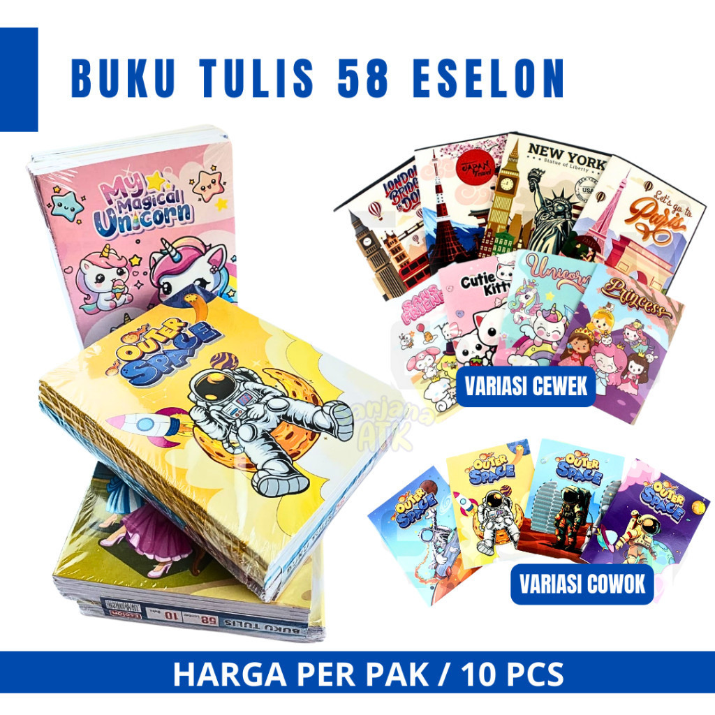 

(Harga Per 10 Buku) Buku Tulis Eselon 58 Lembar