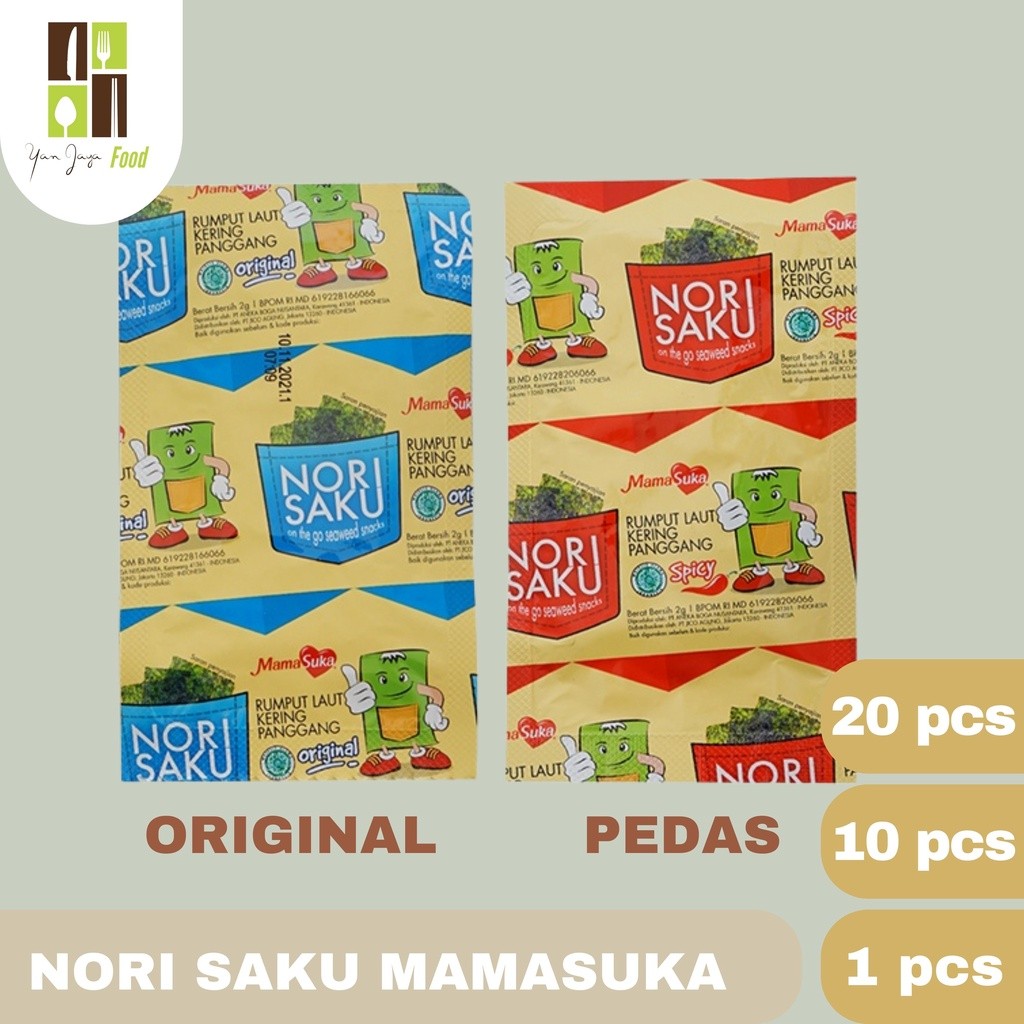 

Nori Saku Mamasuka Original/Pedas Renyah Halal