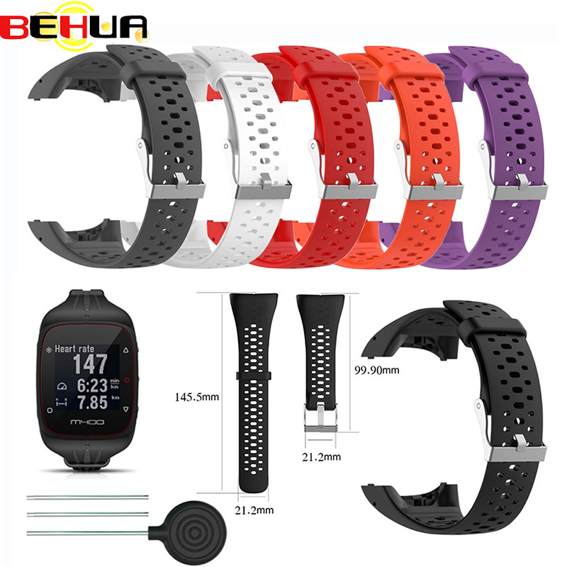 Silicone Wristband Strap for Polar M400 M430 GPS Sports Smart Wat- Replacement Wat-band Bracelet Wit