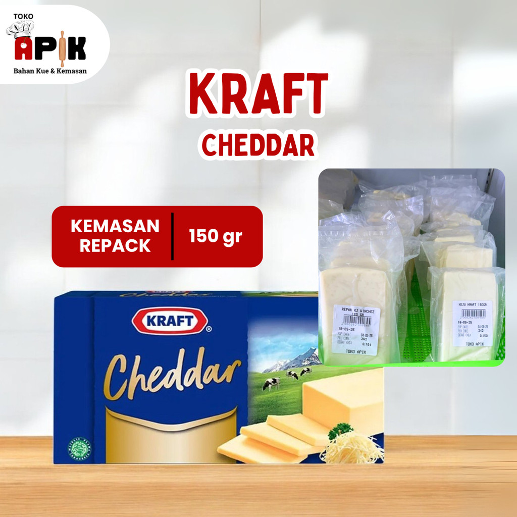 

Keju Kraft Repack 150gr / Cheddar Cheese