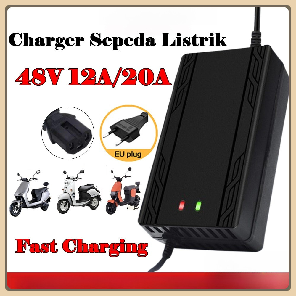 Charger Sepeda Listrik 48V 12AH/48V20AH Universal Charger Motor Listrik Baterai Selis Scooter Elektr